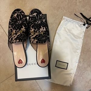 Gucci princetown lace mules